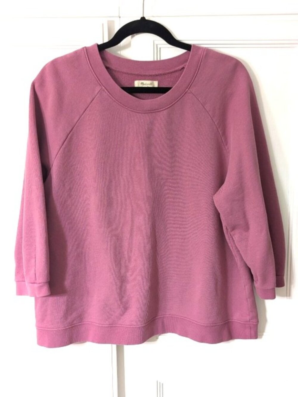 Madewell Cotton Cloudberry Sweatshirt Burnished Rose Size L - Picture 2 of 6